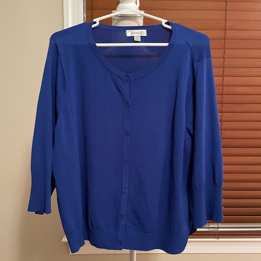Dressbarn 3/4 length sleeve cardigan size 18W, Final Price/Discounted Shipping